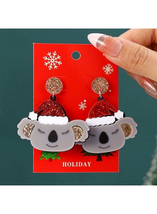 Christmas Earrings For Women, Drop Earrings Holiday Jewerly Festive Decorations Accessories - Image 1